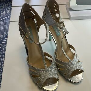 Silver Betsy Johnson Heals size 10